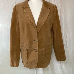 St. John’s Bay Tan Corduroy Blazer Size XL
